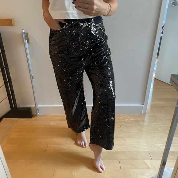 Dark denim Golden Goose Breezy Flip Sequin Jeans - Picture 4 of 11